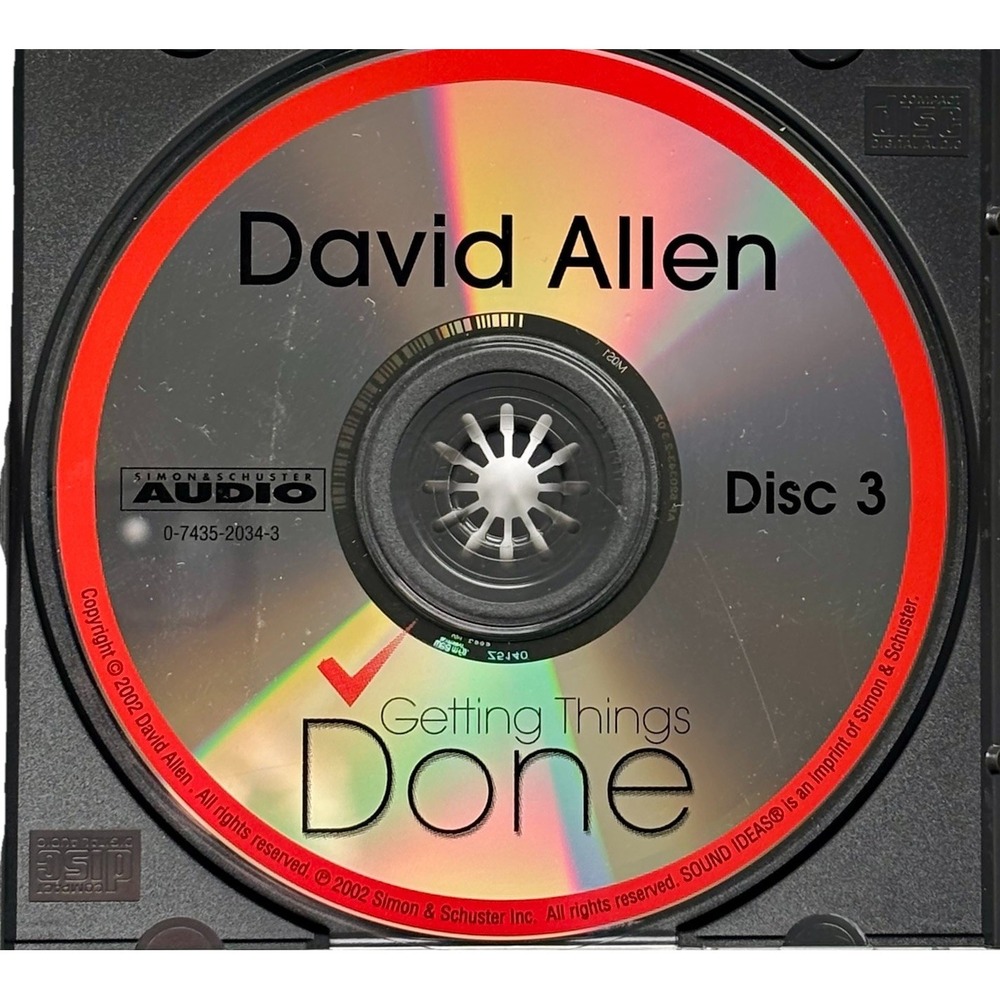 Getting Things Done by David Allen Audiobook CDs 3 Discs - Picture 4 of 4